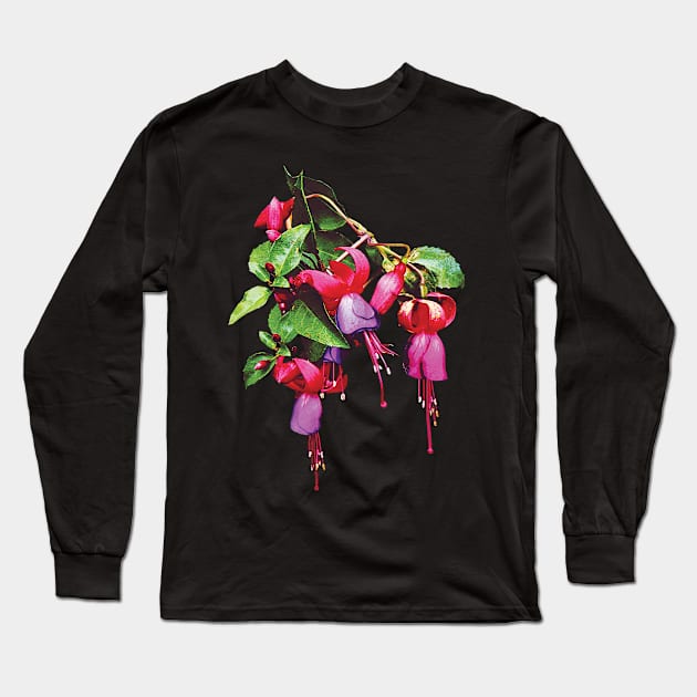 Fuchsias - Fuchsias Marsha Long Sleeve T-Shirt by SusanSavad